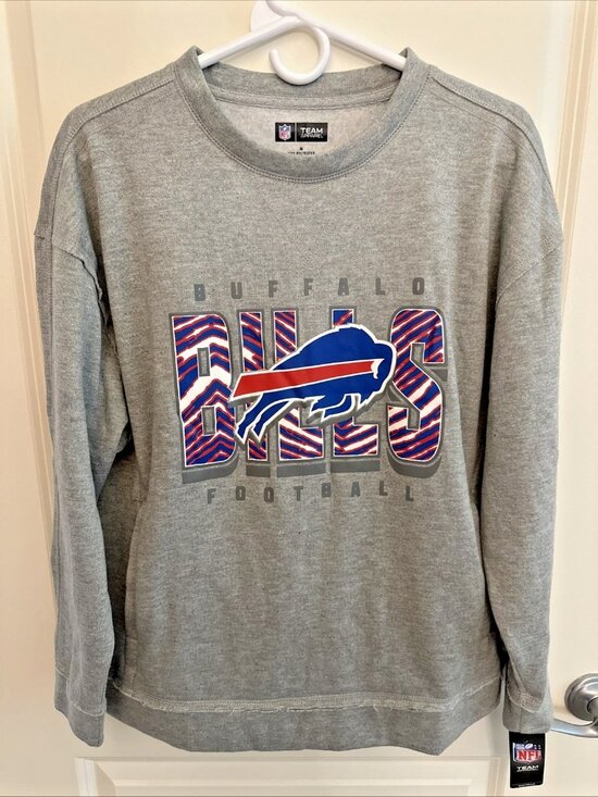 NFL Tops - Buffalo Bills NFL Team Apparel Zubaz Sweatshirt Women's M With Pockets Rare NWT